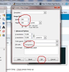 gimp new image prtscr