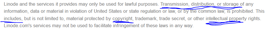 linode terms fair use